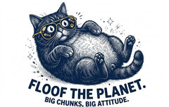 Floof the Planet Big Chunks Big Attitude Feline Graphic