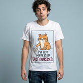 Just Distressed: Grumpy Orange Cat Billing Humor