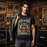 Retro Rhythm Rock On Vintage Style Design