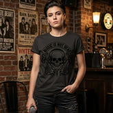 Music Is Not Dead Skull Headphones Rock Graphic T-Shirt