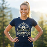 Summit Walkers Club: Explore The Peaks Hiking Graphic Tee