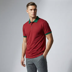 Custom Contrast Trim Polo Shirt | 220g Polyester Team Uniforms - MintiClothing