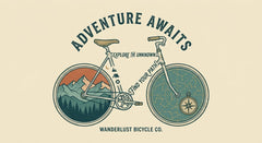 Wanderlust Bicycle Co Adventure Tee - Explore the Unknown Cycling Graphic