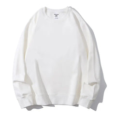 White crewneck flat lay