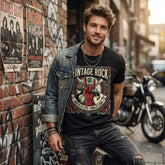 Vintage Rock Music is Life - Retro Hand Sign T-Shirt