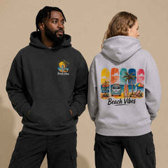 Beach Vibes Retro Surf Graphic Apparel Collection T-Shirts and Hoodies
