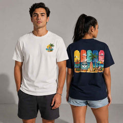 Beach Vibes Retro Surf Graphic Apparel Collection T-Shirts and Hoodies