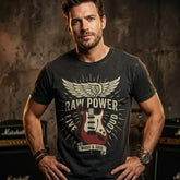 Raw Power Live Loud - Winged Electric Guitar T-Shirt