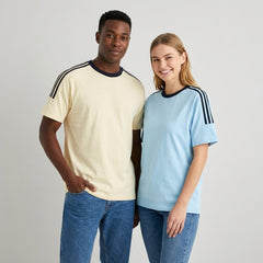 Custom Drop-Shoulder 3-Stripe T-Shirt | 100% Cotton Team Merch - MintiClothing