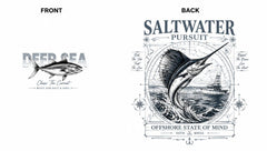 Colección de camisetas y sudaderas con capucha con gráficos náuticos de Saltwater Pursuit