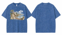 Mediterranean Villa Coastal Escape Vista Graphic Apparel Collection