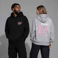 Pink Butterfly Y2K Cyber Grunge Graphic Apparel Collection (T-Shirts and Hoodies)