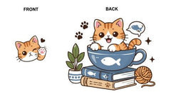 Colección de Ropa Gráfica Kawaii con Gatos y Tazas Acogedoras (Camisetas y Sudaderas con Capucha)