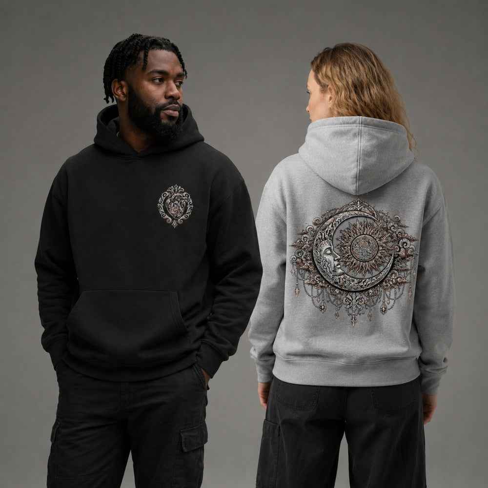 Celestial Moon Goddess Gothic Celestial Graphic Apparel Collection (T-Shirts and Hoodies)