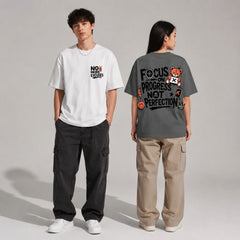 Camisetas y sudaderas con capucha gráficas "Focus On Progress" de estilo urbano