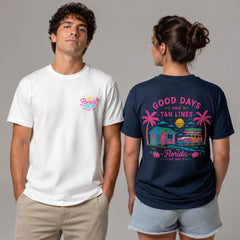 Florida Live Salty Retro Surf Vacation Graphic T-Shirts and Hoodies