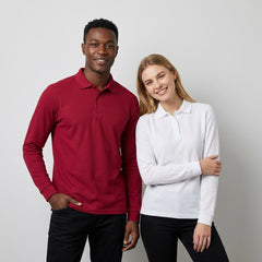 Premium Custom Long Sleeve Polo - Mercerized Cotton Pique Uniforms