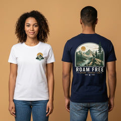 Roam Free Vintage Mountain Graphic Hoodies & T-Shirts