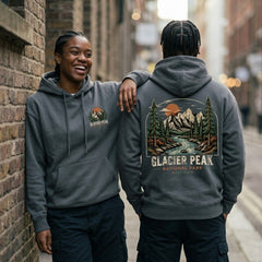 Glacier Peak National Park Retro Outdoor Graphic T-Shirts & Hoodies