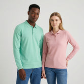 Custom 100% Cotton Long Sleeve Polo | Soft 280gsm Heavyweight Uniforms