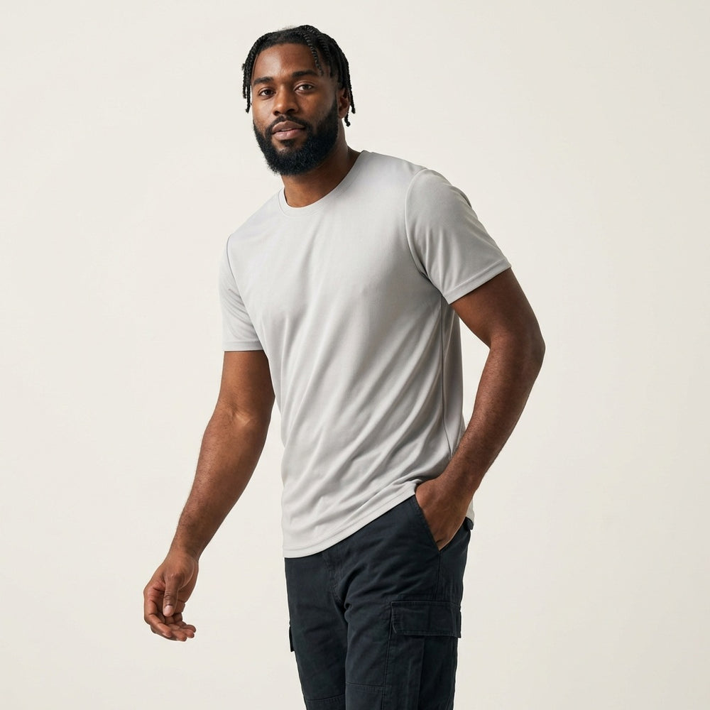 Model_wearing_moisture-wicking_custom_printed_running_shirt