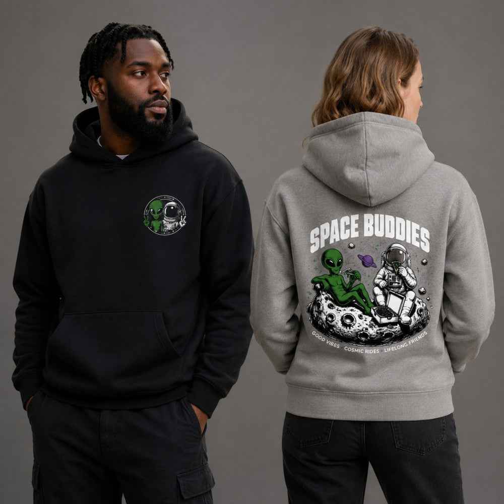 Space Buddies Retro Sci-Fi Graphic T-Shirts and Hoodies