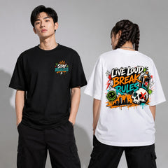 Live Loud Break Rules Streetwear Graphic Apparel Collection