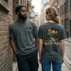 Glacier Peak National Park Retro Outdoor Graphic T-Shirts & Hoodies