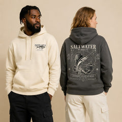 Colección de camisetas y sudaderas con capucha con gráficos náuticos de Saltwater Pursuit