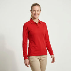 Custom Long Sleeve Polo Shirt | Mercerized Cotton Pique | Team Uniforms & Workwear - MintiClothing
