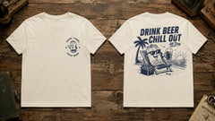 Chill Out Beer Can Retro Graphic Apparel Collection