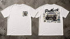 Colección de ropa con gráficos callejeros retro Boombox (camisetas y sudaderas con capucha)