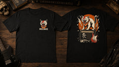 Meowie Retro Punk Rock Cat Graphic Apparel Collection
