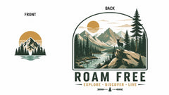 Roam Free Vintage Mountain Graphic Hoodies & T-Shirts