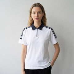 Custom Quarter-Zip Polo Shirt | 100% Cotton 3-Stripe Team Apparel