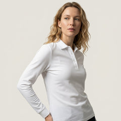 Custom Long Sleeve Polo Shirt | Mercerized Cotton Pique | Team Uniforms & Workwear