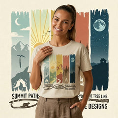 Summit Paths Retro Heather Olive Zip-Up Hoodie