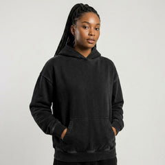Vintage Acid Washed Heavyweight Hoodie | Retro Distressed Cotton Pullover