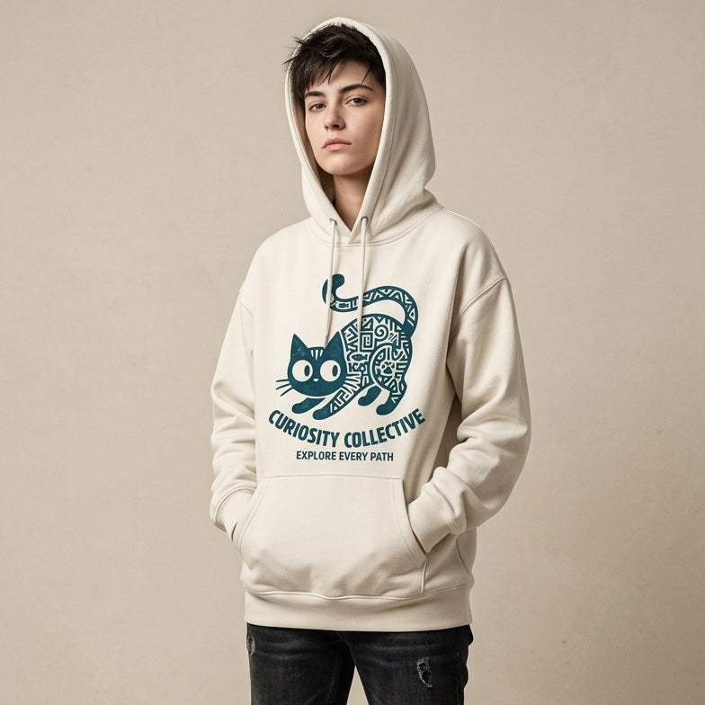 Geometric Mystique Abstract Feline Pattern Graphic