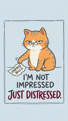 Just Distressed: Grumpy Orange Cat Billing Humor