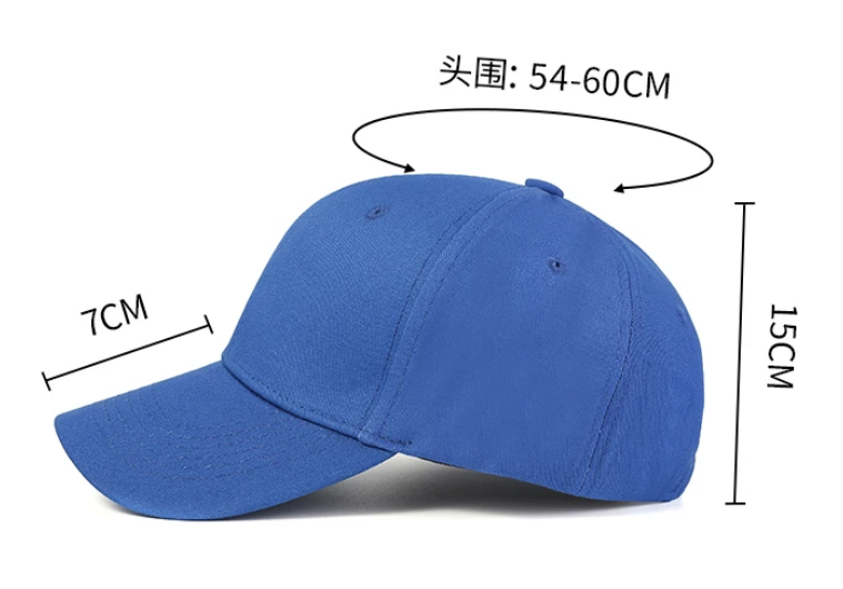 Custom 6-Panel Cotton Dad Hat – Premium Embroidered Team Cap Size Chart