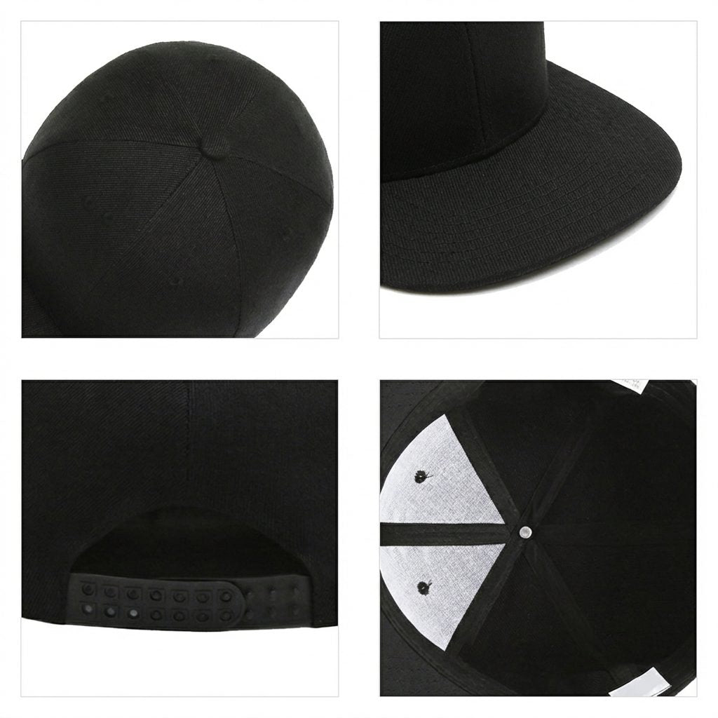 Custom 6-Panel Flat Brim Snapback | 100% Cotton | Team & Merch