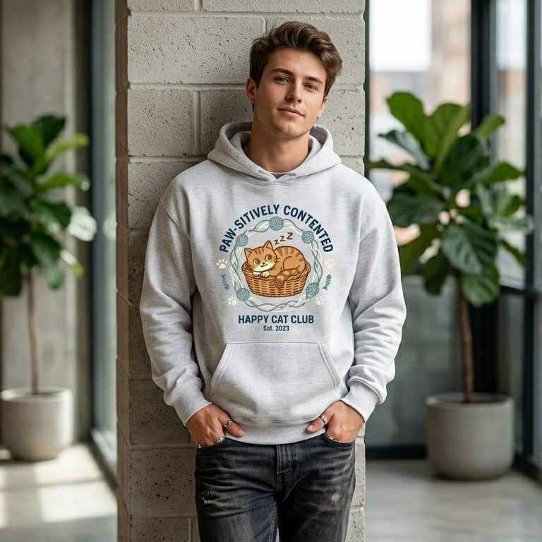 Paw-sitively Contented Happy Cat