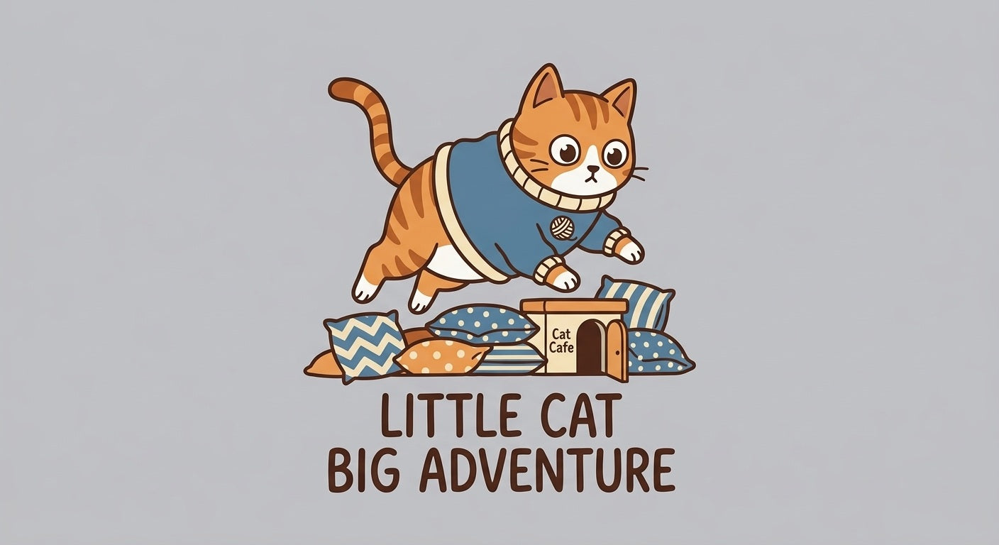 Little Cat Big Adventure Pillow Jumper