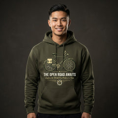 Retro Touring Heritage Cycling Graphic - The Open Road Awaits