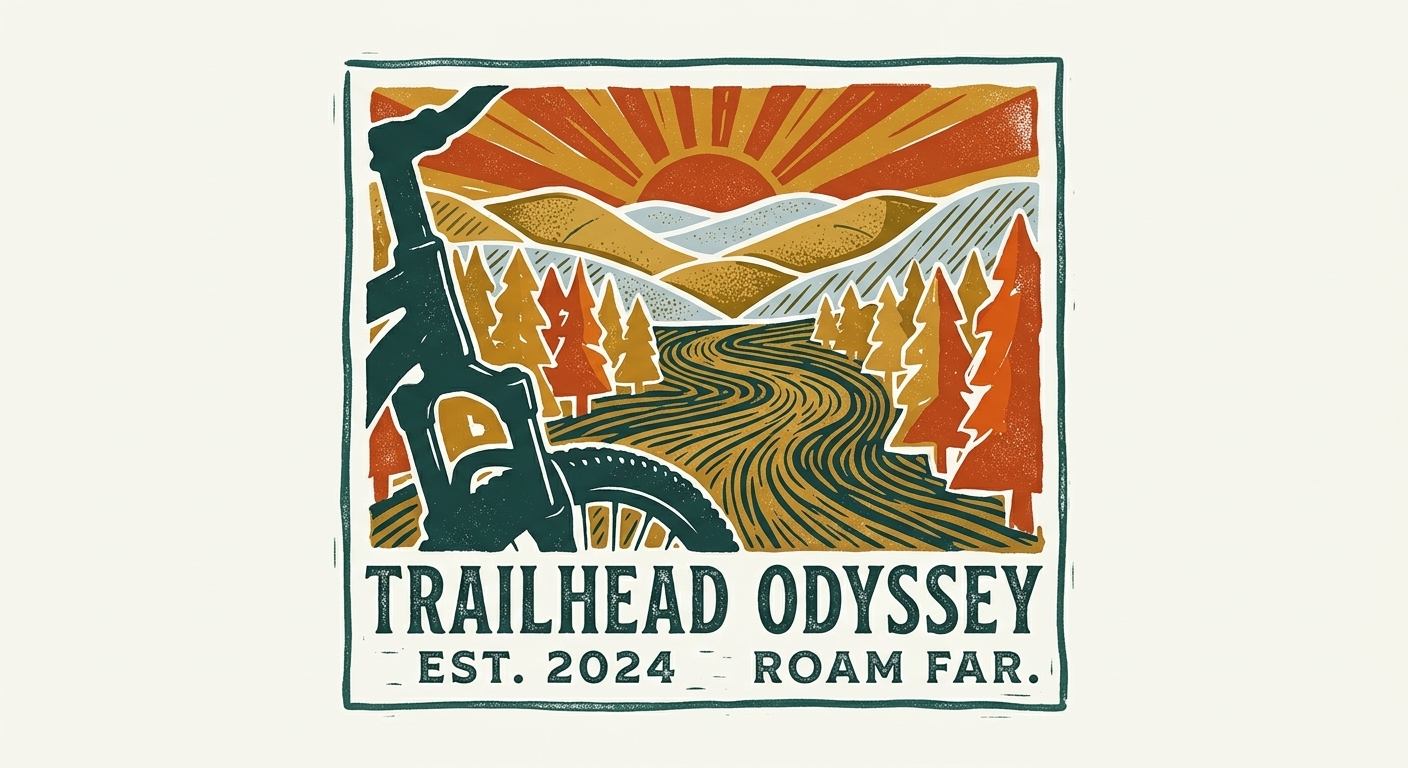 Trailhead Odyssey Mountain Bike T-Shirt - MTB Trail Adventure Graphic