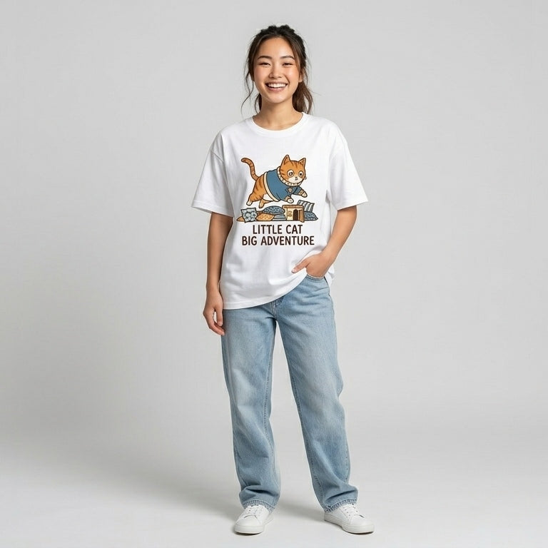 Little Cat Big Adventure Pillow Jumper