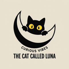 Celestial Luna Moonlit Curiosity Feline Graphic