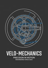 Velo Mechanics Drivetrain Cycling Tee - Precision in Motion Graphic