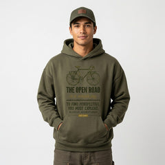 Open Road Explorer Adventure Cycling Graphic - Vintage Bicycle Touring Design